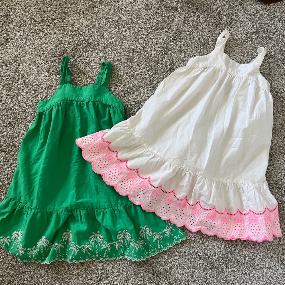 Old Navy Green and White Sleeveless Dresses
